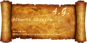 Alberti Gizella névjegykártya
